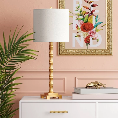 Large Bamboo Table Lamp (Includes LED Light Bulb) Brass - Threshold™ 3 Large Bamboo Table Lamp (Includes LED Light Bulb) Brass - Threshold™