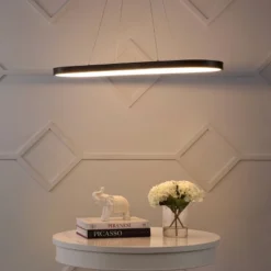 38.75" Nolan Modern Bohemian Iron Linear Integrated LED Pendant Black - JONATHAN Y -Finest Home Decoration GUEST f42f626a 3384 44dd 9e0c c6e08bea0a95