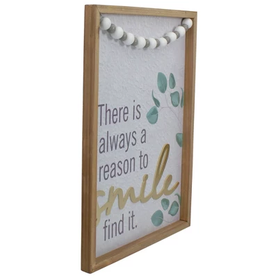 Northlight Beaded "There Is Always A Reason To Smile" Wall Plaque Art Decor 15.75" 4 Northlight Beaded "There Is Always A Reason To Smile" Wall Plaque Art Decor 15.75" - Image 2