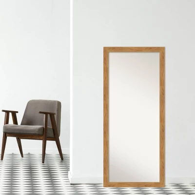 28" X 64" Non-Beveled Carlisle Blonde Wood Full Length Floor Leaner Mirror - Amanti Art 10 28" X 64" Non-Beveled Carlisle Blonde Wood Full Length Floor Leaner Mirror - Amanti Art - Image 8