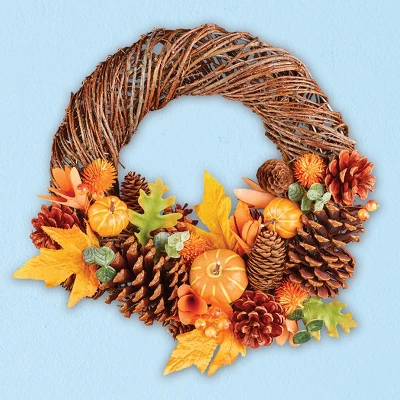Collections Etc Rustic Fall Harvest Door Wreath Decoration 3 Collections Etc Rustic Fall Harvest Door Wreath Decoration