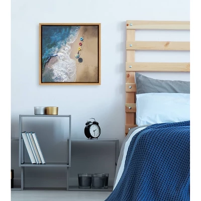 16" X 16" Hi Summer (Beach) Framed Canvas Wall Art - Amanti Art 5 16" X 16" Hi Summer (Beach) Framed Canvas Wall Art - Amanti Art - Image 3