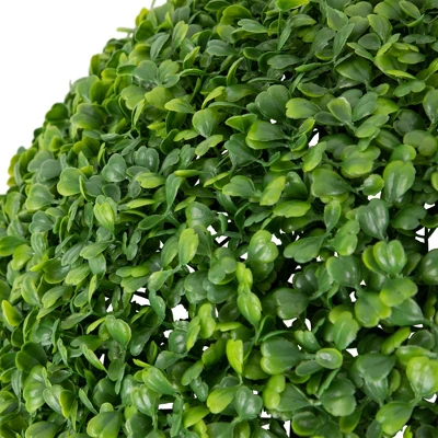 Northlight 19" Two Tone Green Artificial Boxwood Topiary Ball 4 Northlight 19" Two Tone Green Artificial Boxwood Topiary Ball - Image 2
