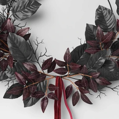 Halloween Leaf And Floral Wreath - Threshold™ 4 Halloween Leaf And Floral Wreath - Threshold™ - Image 2