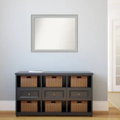 31" X 25" Non-Beveled Bel Volto Silver Wood Wall Mirror - Amanti Art -Finest Home Decoration GUEST f606b9f7 63b3 4881 ab13 90be976f354e