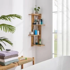 33" X 11.8" Alvar Corner 4 Tier Floating Ledge Column Wall Shelf - Danya B. 21 33" X 11.8" Alvar Corner 4 Tier Floating Ledge Column Wall Shelf - Danya B. -Finest Home Decoration GUEST f628d554 4767 4f07 8582 72535a185d98