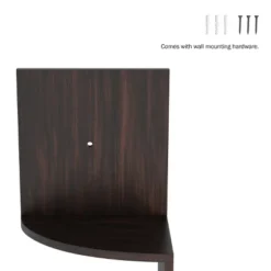 Floating Corner Shelf- 5 Tier Wall Shelves With Hidden Brackets To Display Décor, Books, Photos, More- Hardware Included By Lavish Home (Dark Brown) -Finest Home Decoration GUEST f6343fae bf29 47ee 8947 645d74538a8f