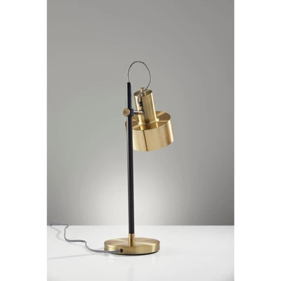 22.5" Clayton Desk Lamp Matte Black - Adesso 3 22.5" Clayton Desk Lamp Matte Black - Adesso