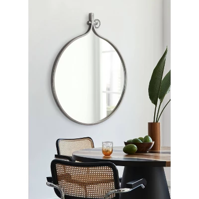 30" X 37" Yitro Metal Framed Wall Mirror Gray - Kate & Laurel All Things Decor 8 30" X 37" Yitro Metal Framed Wall Mirror Gray - Kate & Laurel All Things Decor - Image 6