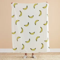 50"x60" Banana Throw Blanket Yellow/White - Mr. Kate -Finest Home Decoration GUEST f7d2c802 a1e4 4a55 a216 ffb4ab747ddf