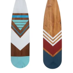 Set Of 2 Wood Paddle Novelty Canoe Oar Wall Decors With Arrow And Stripe Patterns - Olivia & May -Finest Home Decoration GUEST f840cdd2 987a 42cf 8df8 4defaabf7596
