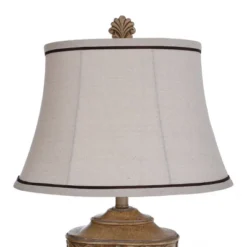 Tortola Carved Cream Table Lamp With Natural Softback Fabric Shade - StyleCraft -Finest Home Decoration GUEST f86bbf7a 0b35 4372 a26c b35e398bdbeb