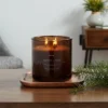 23oz XL 3-Wick Fennel + Pine Wooden Amber Glass With Wood Lid And Stamped Logo Amber Candle - Threshold™ -Finest Home Decoration GUEST f97e7f56 2b88 45f1 b9bf 917ecf7e2463