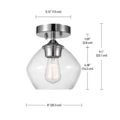 1 Light Harrow Semi Flush Mount Ceiling With Clear Glass Shade Chrome - Globe Electric 11 1 Light Harrow Semi Flush Mount Ceiling With Clear Glass Shade Chrome - Globe Electric -Finest Home Decoration GUEST f9af0a5c 601d 4e8b b991 541c3419b217