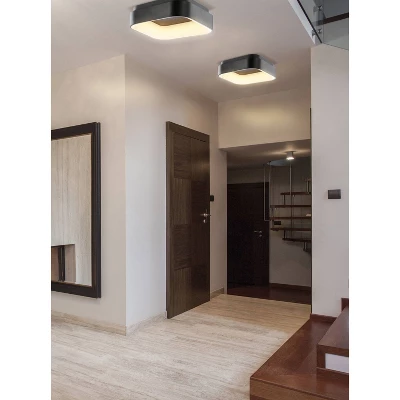 17.75" Metal Rafael Flush Mount (Includes Energy Efficient Light Bulb) Black - JONATHAN Y 6 17.75" Metal Rafael Flush Mount (Includes Energy Efficient Light Bulb) Black - JONATHAN Y - Image 4