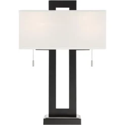 360 Lighting Neil Modern Table Lamp With White Marble Riser 26" High Two Tone USB Charging Port Rectangular Shade Bedroom For Bedroom Living Room Desk 11 360 Lighting Neil Modern Table Lamp With White Marble Riser 26" High Two Tone USB Charging Port Rectangular Shade Bedroom For Bedroom Living Room Desk -Finest Home Decoration GUEST f9bba6c1 76e8 443d 8c57 7fd6c0901e32