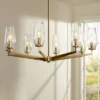 Possini Euro Design Byzantium Warm Gold Chandelier 35" Wide Modern Clear Glass Shade 8-Light Fixture For Dining Room Foyer Kitchen Island Entryway -Finest Home Decoration GUEST f9c8f303 dd50 49ff ac69 56108895c445