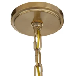 Franklin Iron Works Charleston Warm Brass Pendant Chandelier 16" Wide Modern LED Clear Seedy Glass 3-Light Fixture For Dining Room Home Kitchen Island -Finest Home Decoration GUEST f9c9057a c2f7 43a0 9b67 e2594f99d780