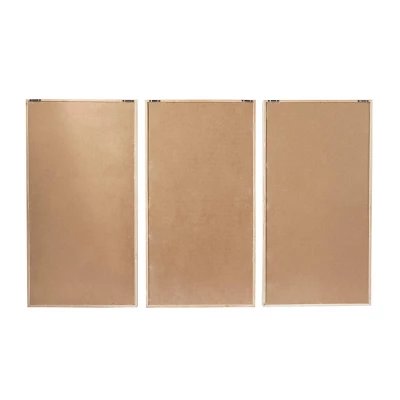 Set Of 3 Wood Geometric Carved Wall Decors Brown - Olivia & May 3 Set Of 3 Wood Geometric Carved Wall Decors Brown - Olivia & May