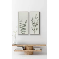 18" X 40" Sylvie Eucalyptus Botanical I By The Creative Bunch Studio Framed Wall Canvas Gray - Kate & Laurel All Things Decor -Finest Home Decoration GUEST fb308d3f af7d 45a1 b66a f903f3013cdb