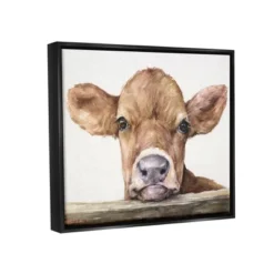 Stupell Industries Cute Baby Cow Animal Watercolor Painting -Finest Home Decoration GUEST fb7e1be6 b684 4721 96d9 97c2bf8ba02a