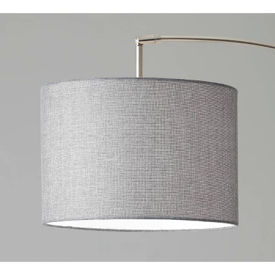 3-Arm Bowery Arc Lamp Brushed Steel - Adesso 5 3-Arm Bowery Arc Lamp Brushed Steel - Adesso - Image 3