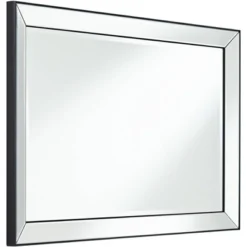 Uttermost Verne Matte Black Edging 24" X 38" Rectangular Wall Mirror -Finest Home Decoration GUEST ffa7ec19 9ab8 4b21 81c2 d03b2d4c6d1f